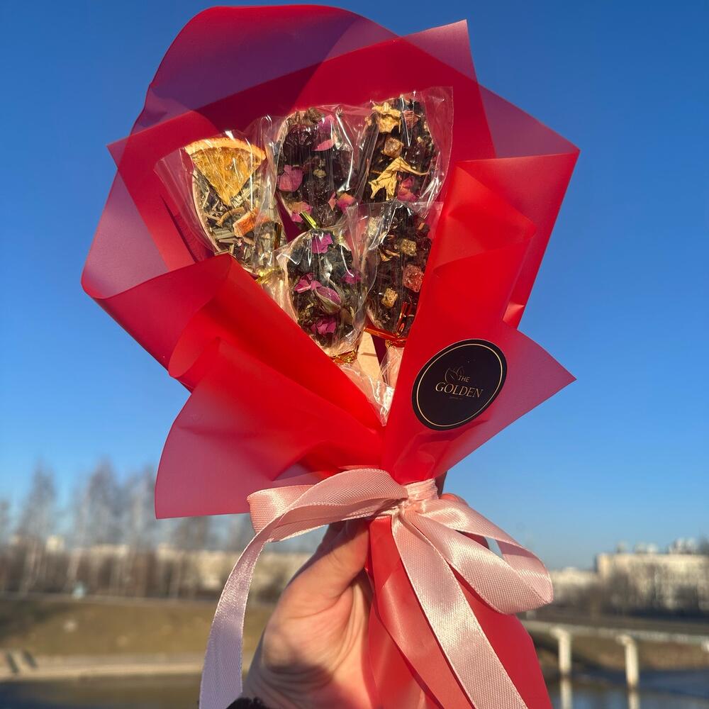 Bouquet of 5 Tea Spoons | Gift Bouquet with Tea