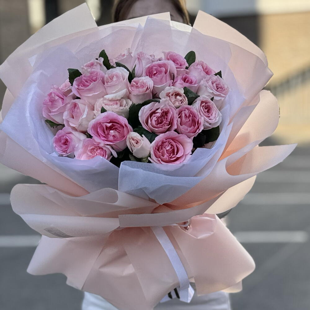Roses in lavish packaging