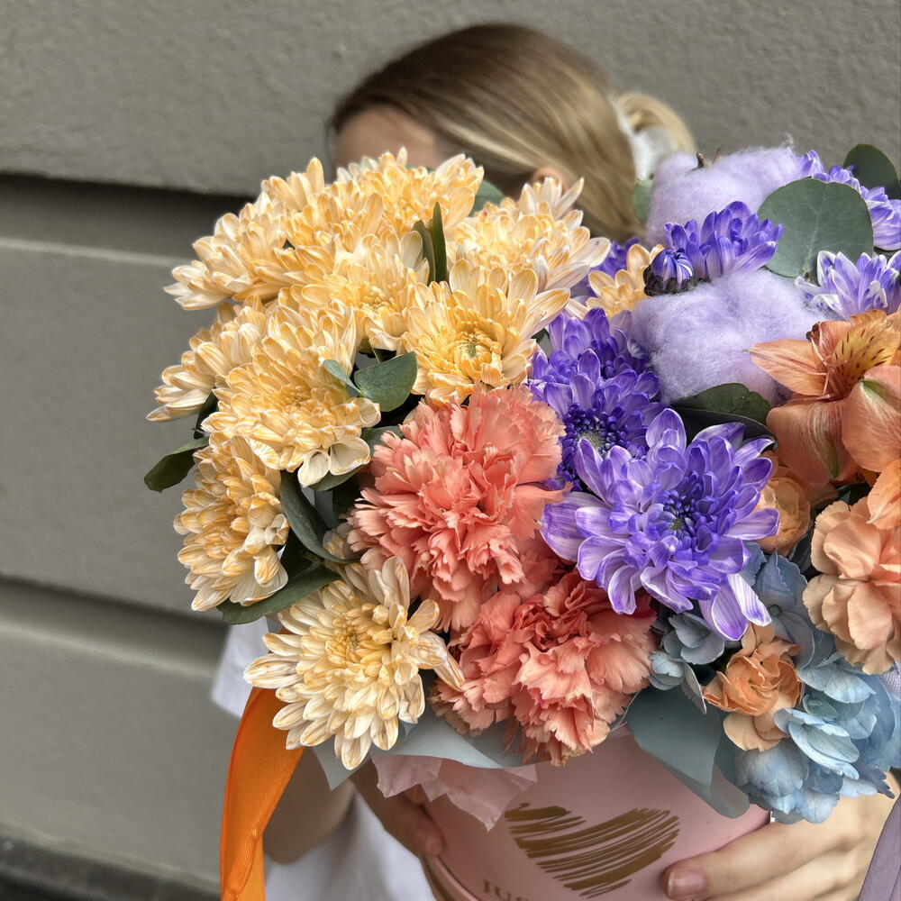 Композиция «Учительская симфония» 🧡💜 отличный вариант для учителя👩‍🏫 яркая, стойкая, пушистая 🤗