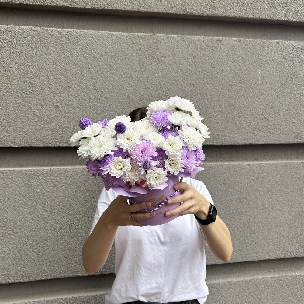 Композиция для школьника💜 подойдет и мальчику, и девочке 🩷 пушистая, стойкая хризантема «Алтай»
