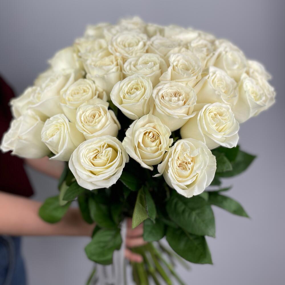 🌹 Букет от Flowersgift из 51 белой розы ▪️ 12