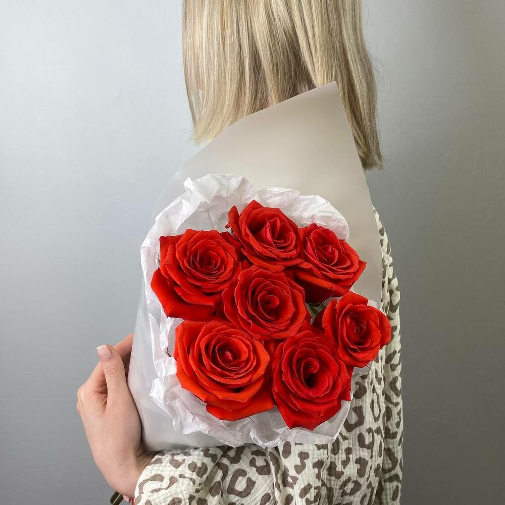 🌹 Букет от Flowersgift из 7 красных роз ▪️ 1
