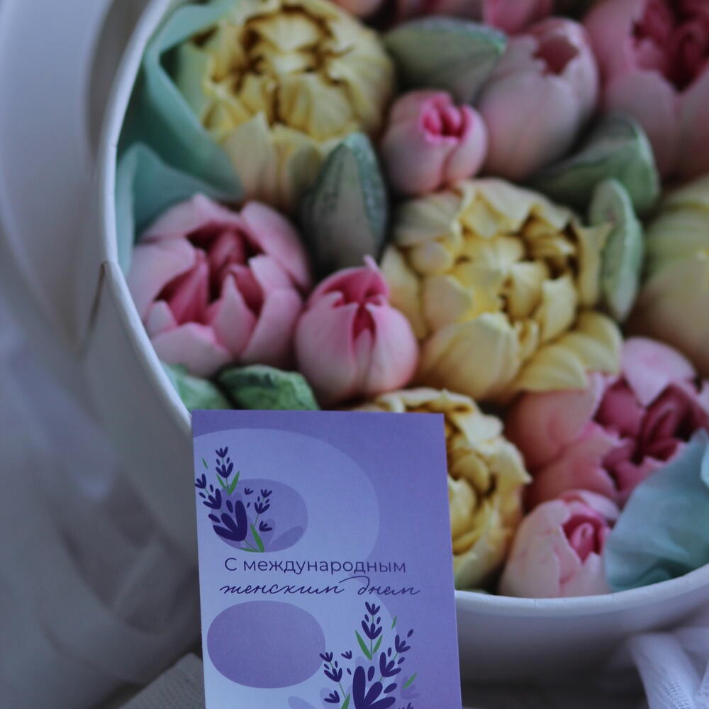 Тюльпаны зефирные цветы (D 16,5 см)