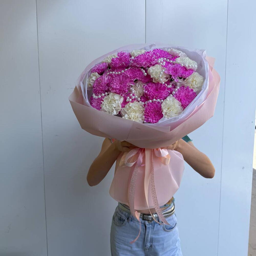 Букет цветов Хризантем и Диантусов 💐