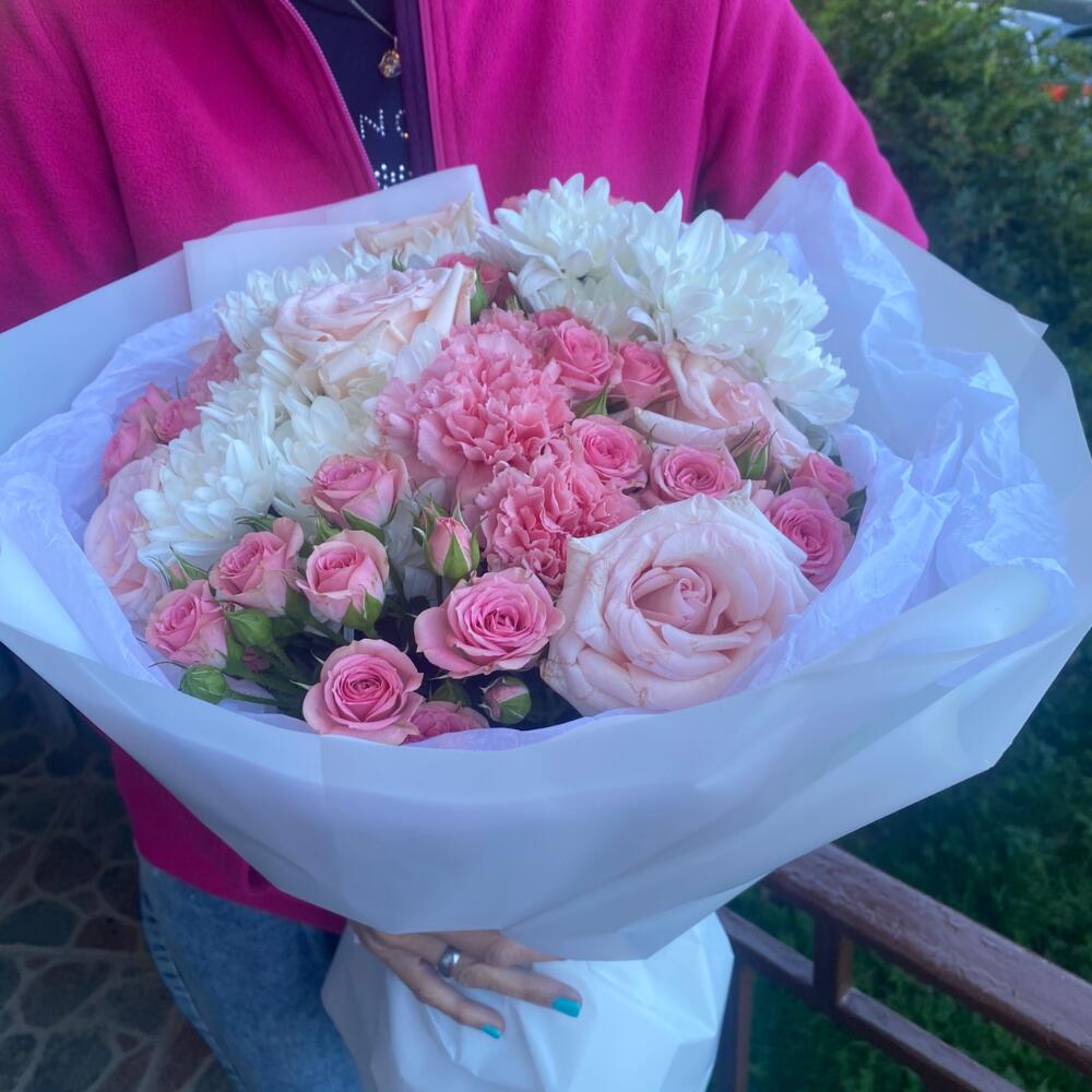 Букет Роз, Гвоздик и Хризантем, Цветы и подарки в Зеленограде, купить ...