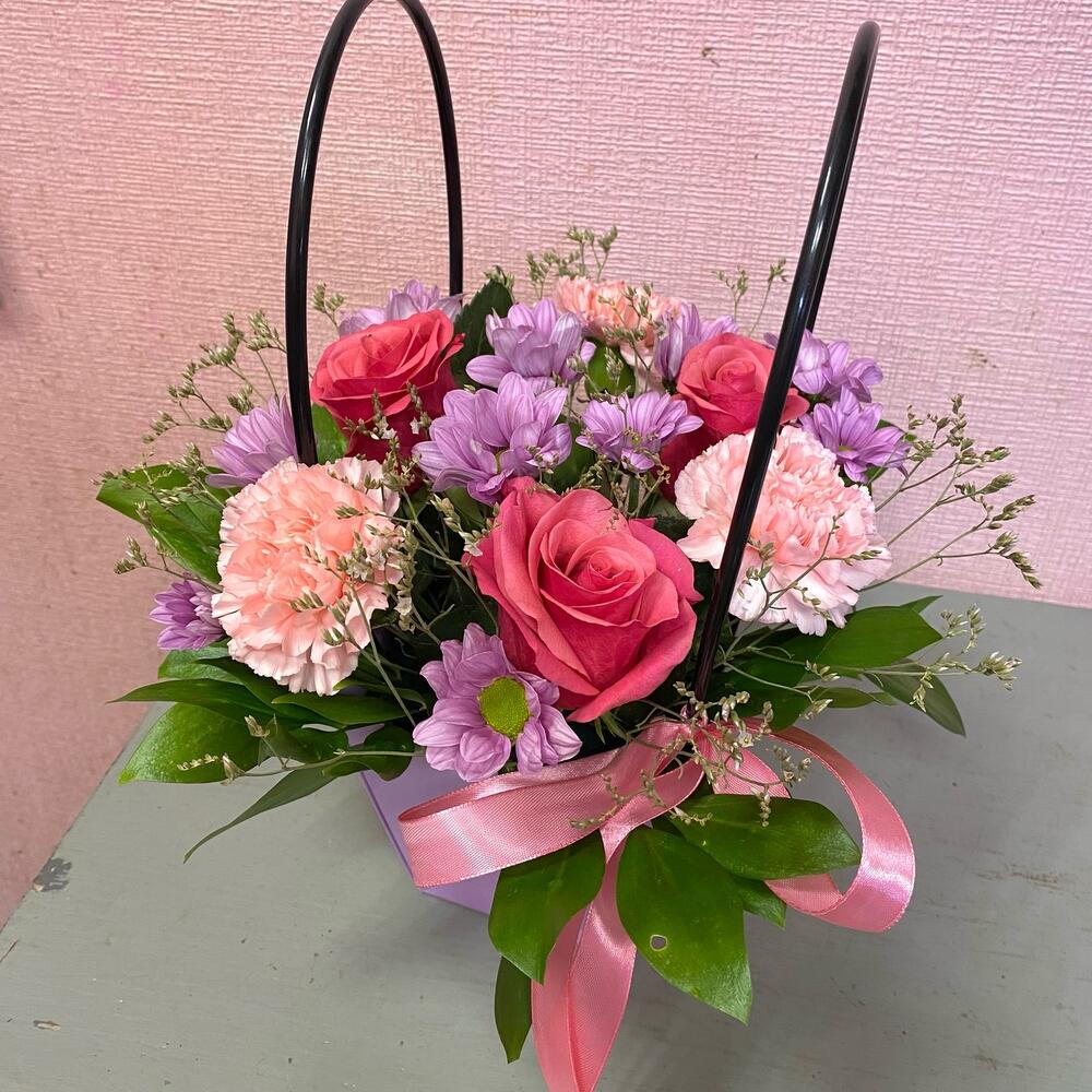 Flores en el bolso
