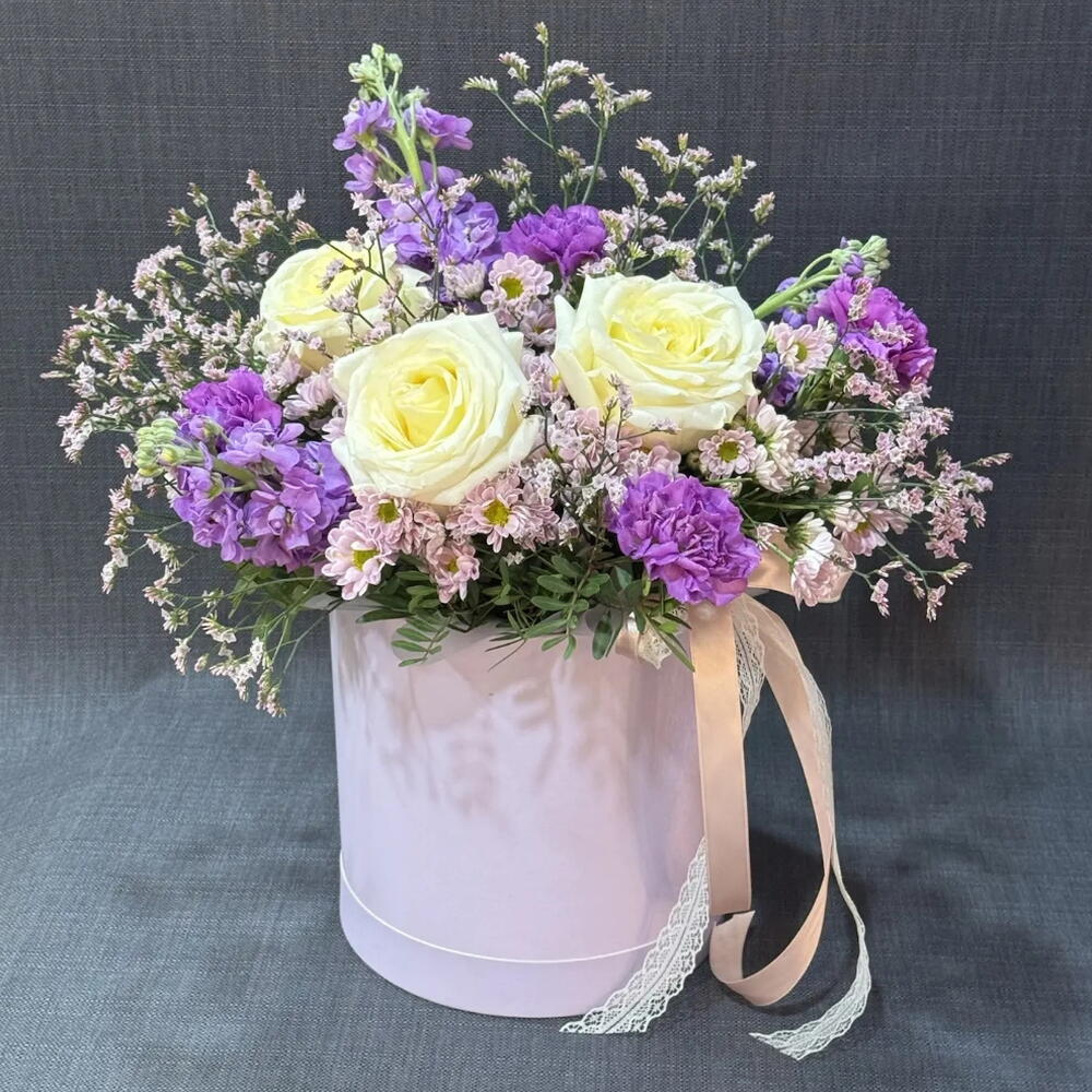 Композиция в шляпной коробке 💜