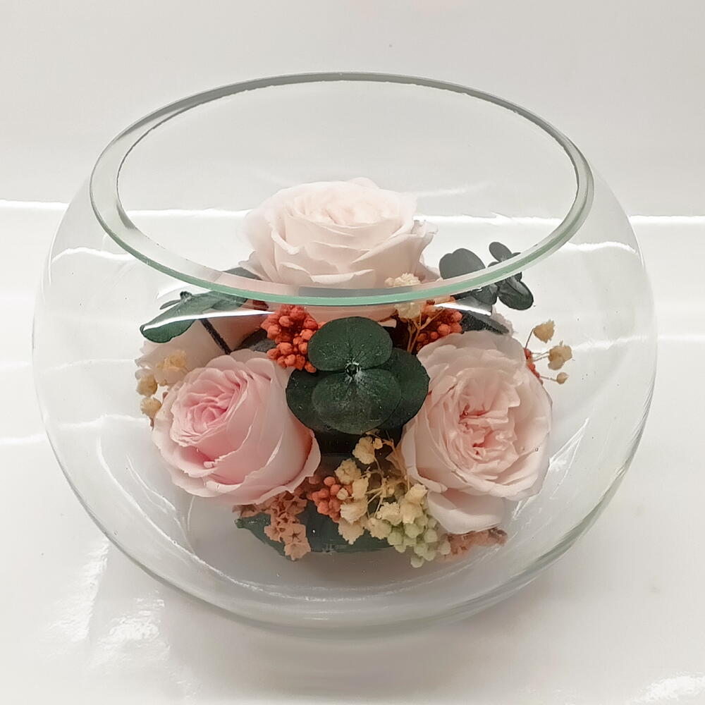 Натуральные пионы в стекле, вакуум (RF2.7000)