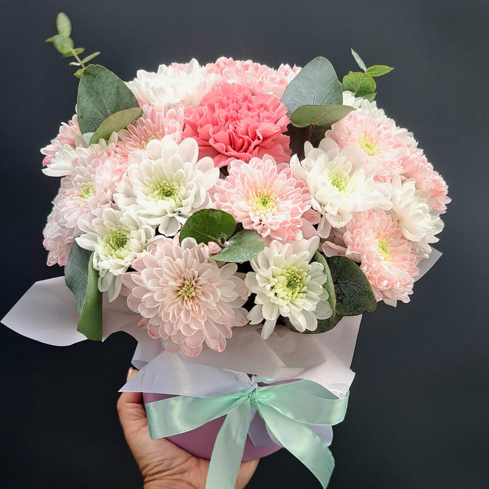Цветы в коробке  002🌹💐💖