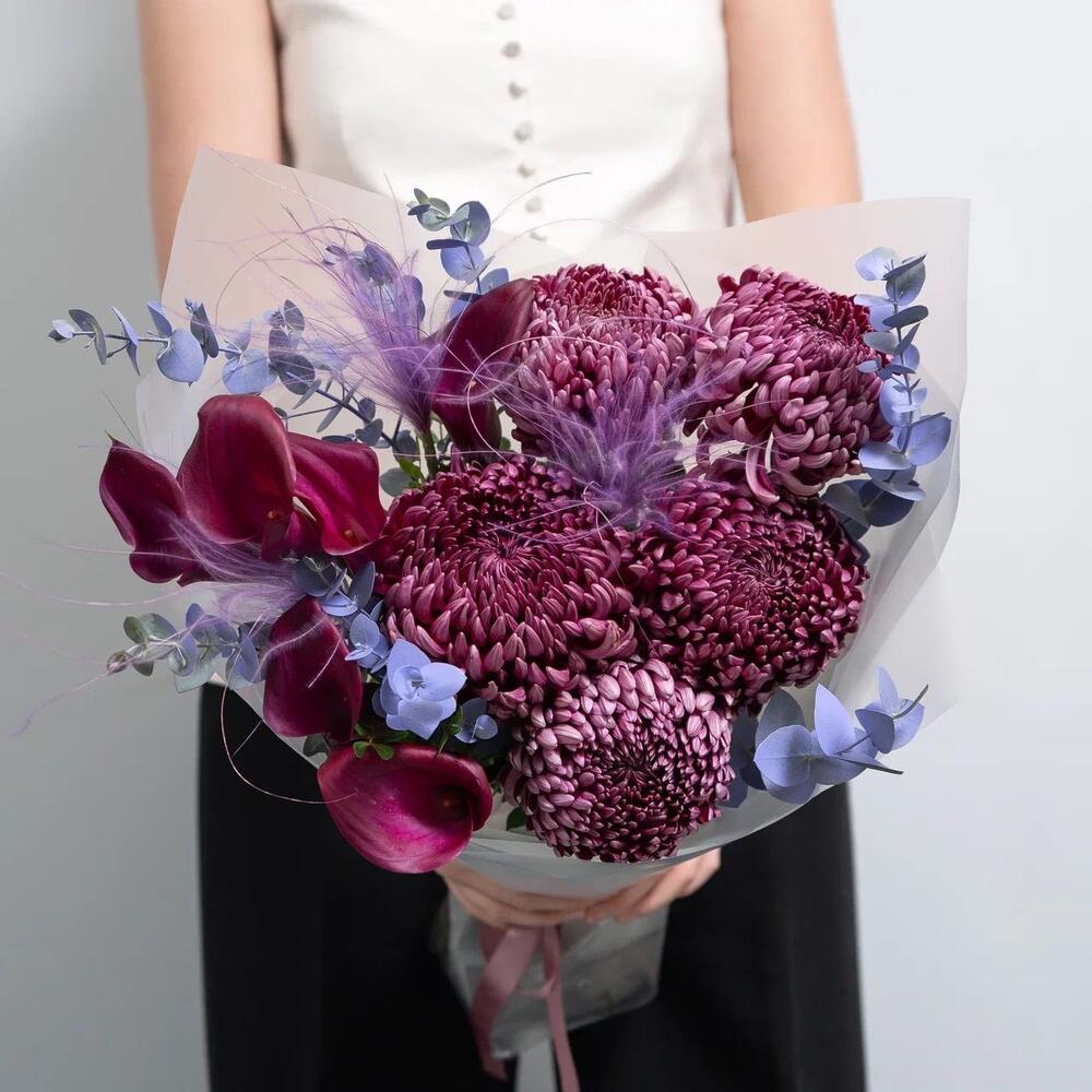 Магические хризантемы с каллами