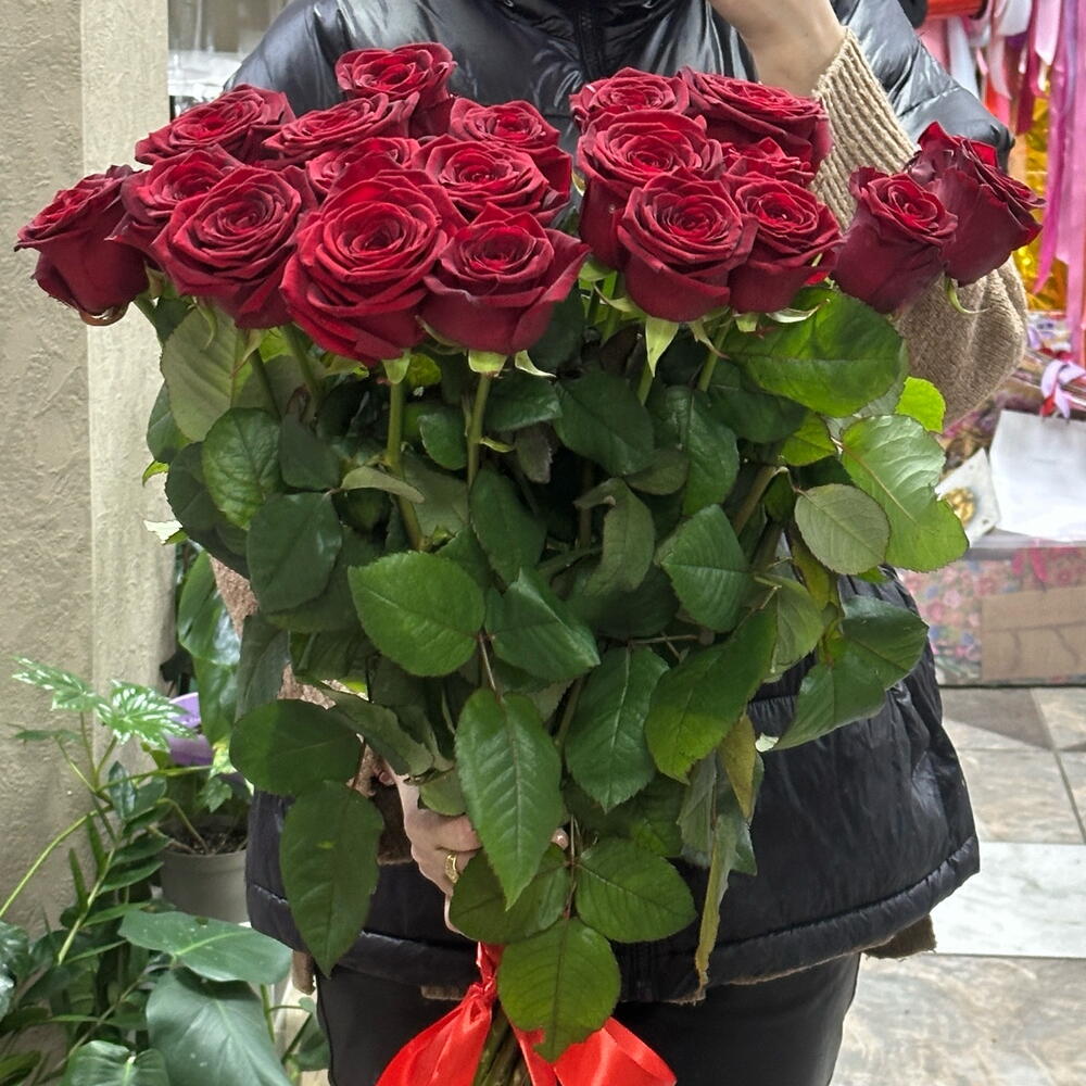 Букет 19 роз 80 см