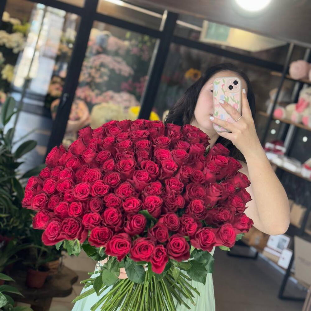 Букет из 101 розы 🌹
