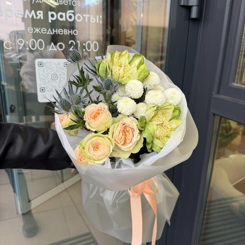 Букет с розой Вегги « Утренняя роса»