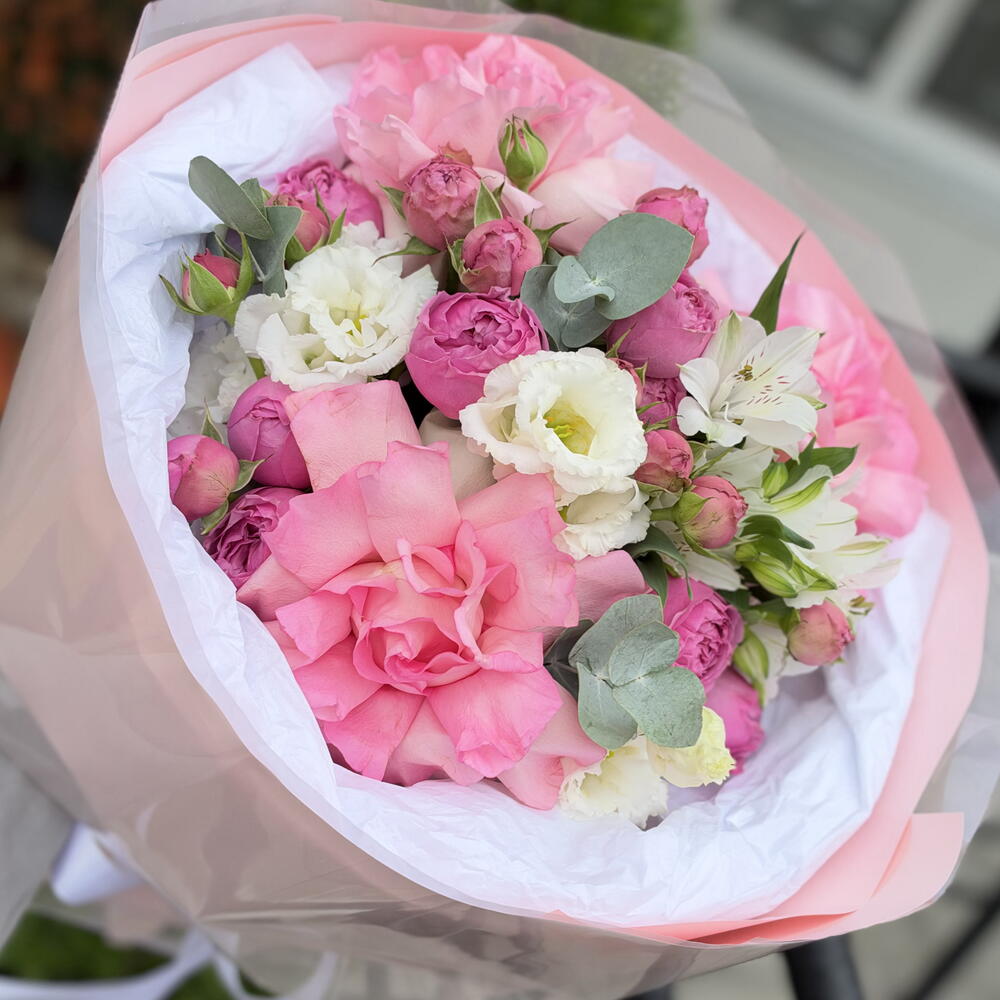 Букет облачно розовый