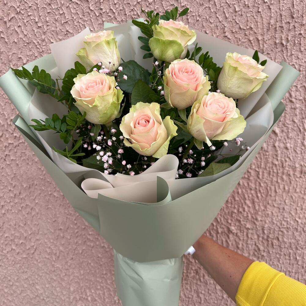 Букет из нежно-розовой 🌸розы