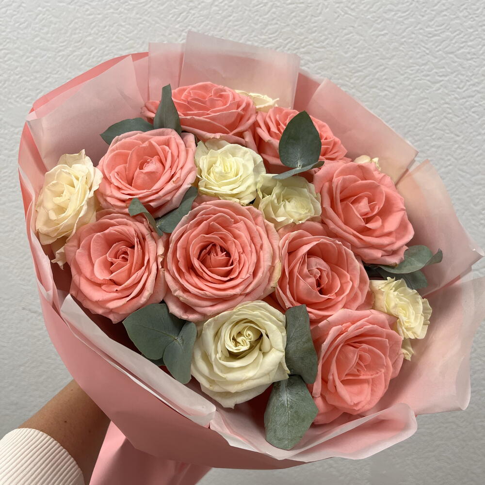 Микс роз с эвкалиптом💖💖💖