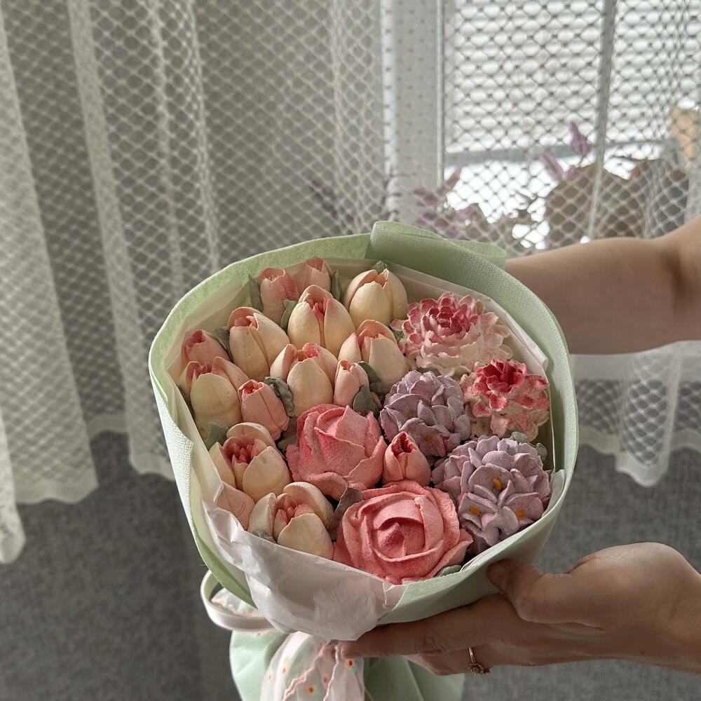 Зефирден жасалған букет