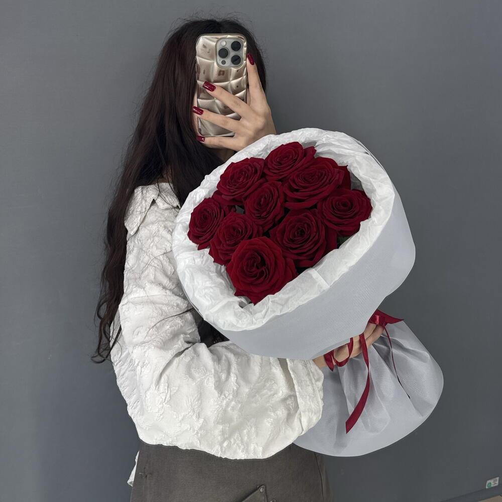 Монобукет🌹 из красной розы Ред Наоми