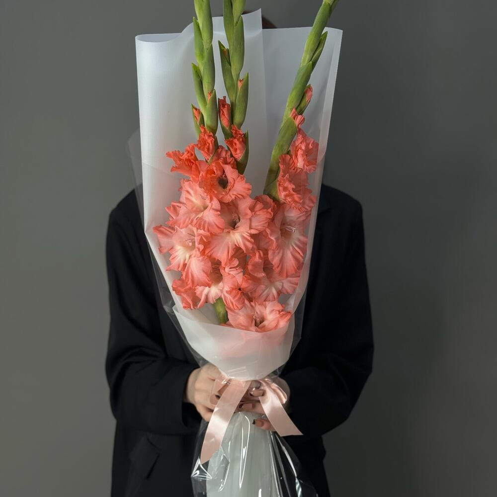 Букет из Коралловые гладиолусы