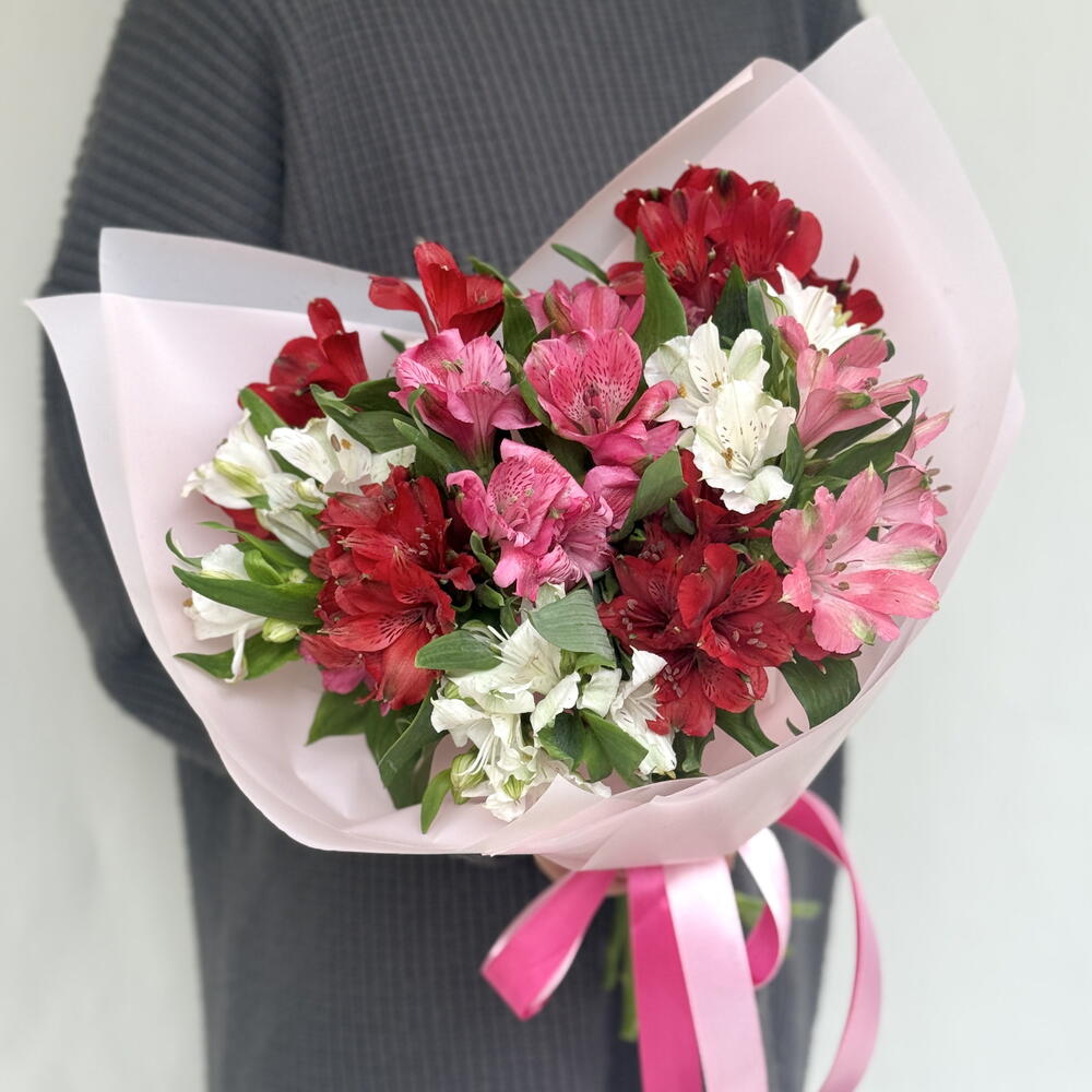 Монобукет альстромерий микс