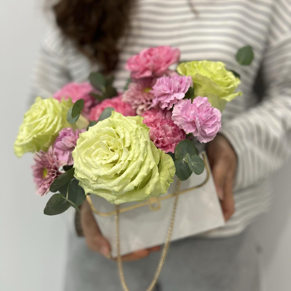 Яркая композиция в сумочке на линейку 🌸🍀