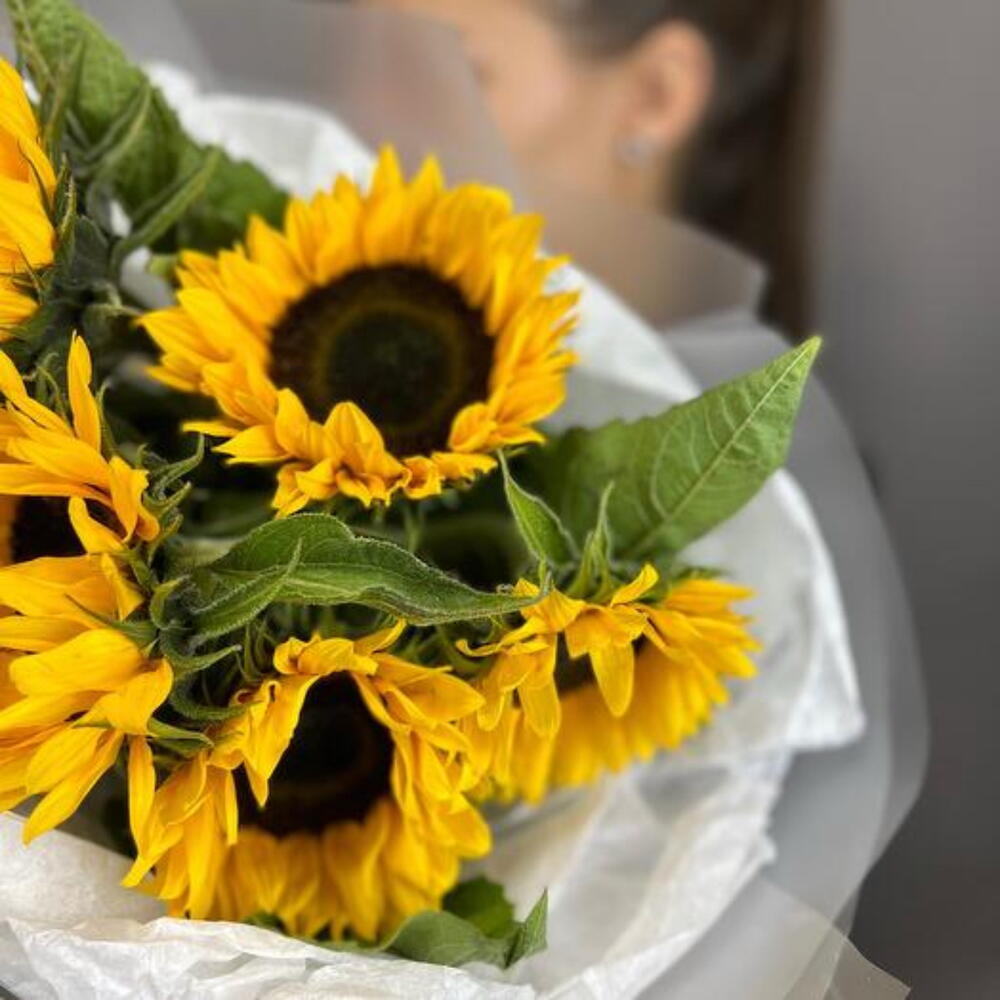ССолнечное настроение — букет из подсолнухов 🌻