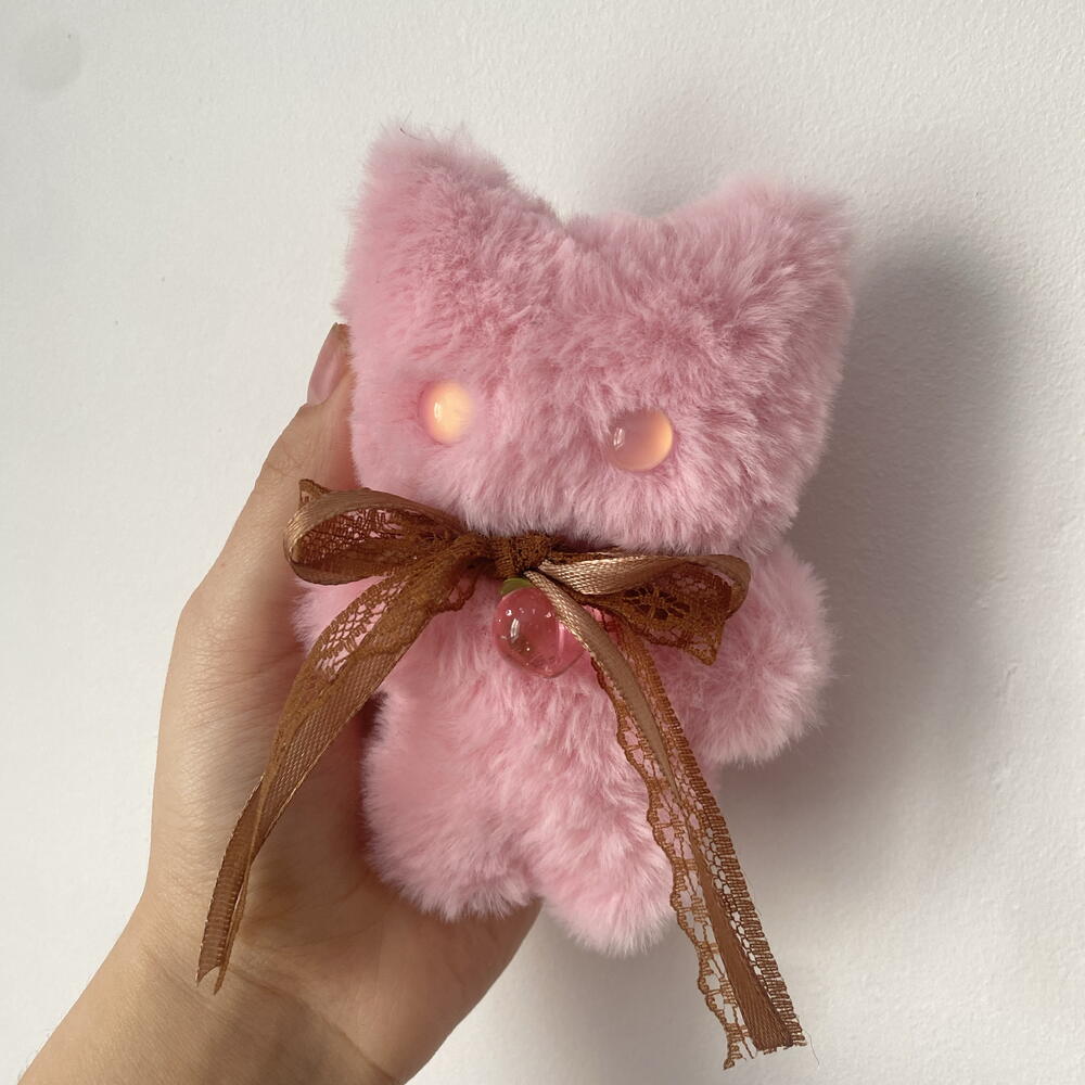 🩷🍓Котенок-брелок с карабином «Клубника в шоколаде»