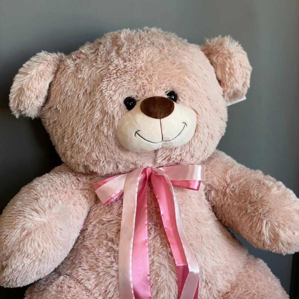 Плюшевый мишка розовый 60 см 💕 🧸