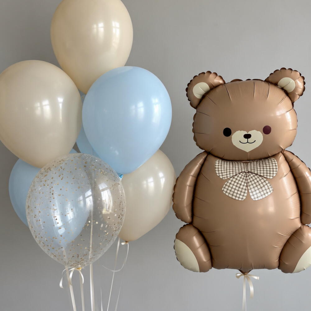 🧸 Набор воздушных шаров с мишкой