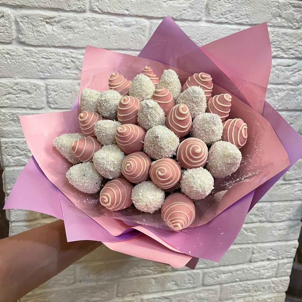 Un ramo de fresas cubiertas de chocolate Ternura