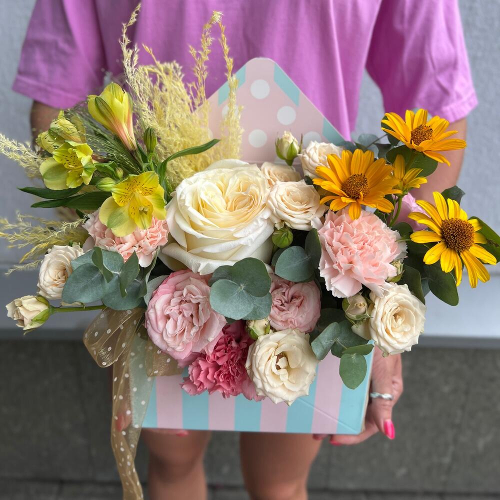 Цветы лета в конверте, Цветы и подарки в Балашихе, купить по цене 4000 ...