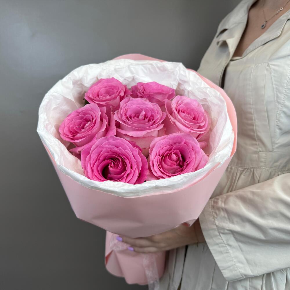 Букет 7 пионовидных роз 💕💖💕
