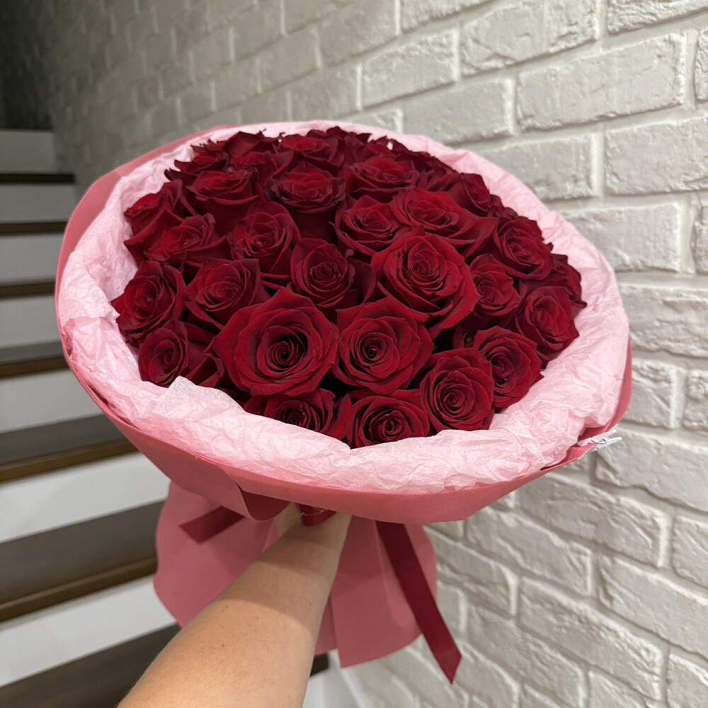 Моно букет из бордовой розы 🌹 все о любви ️