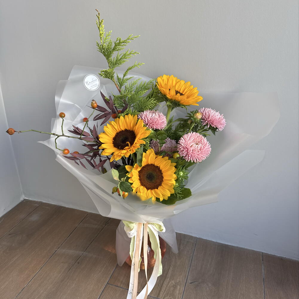 Букет с подсолнухами 🌻