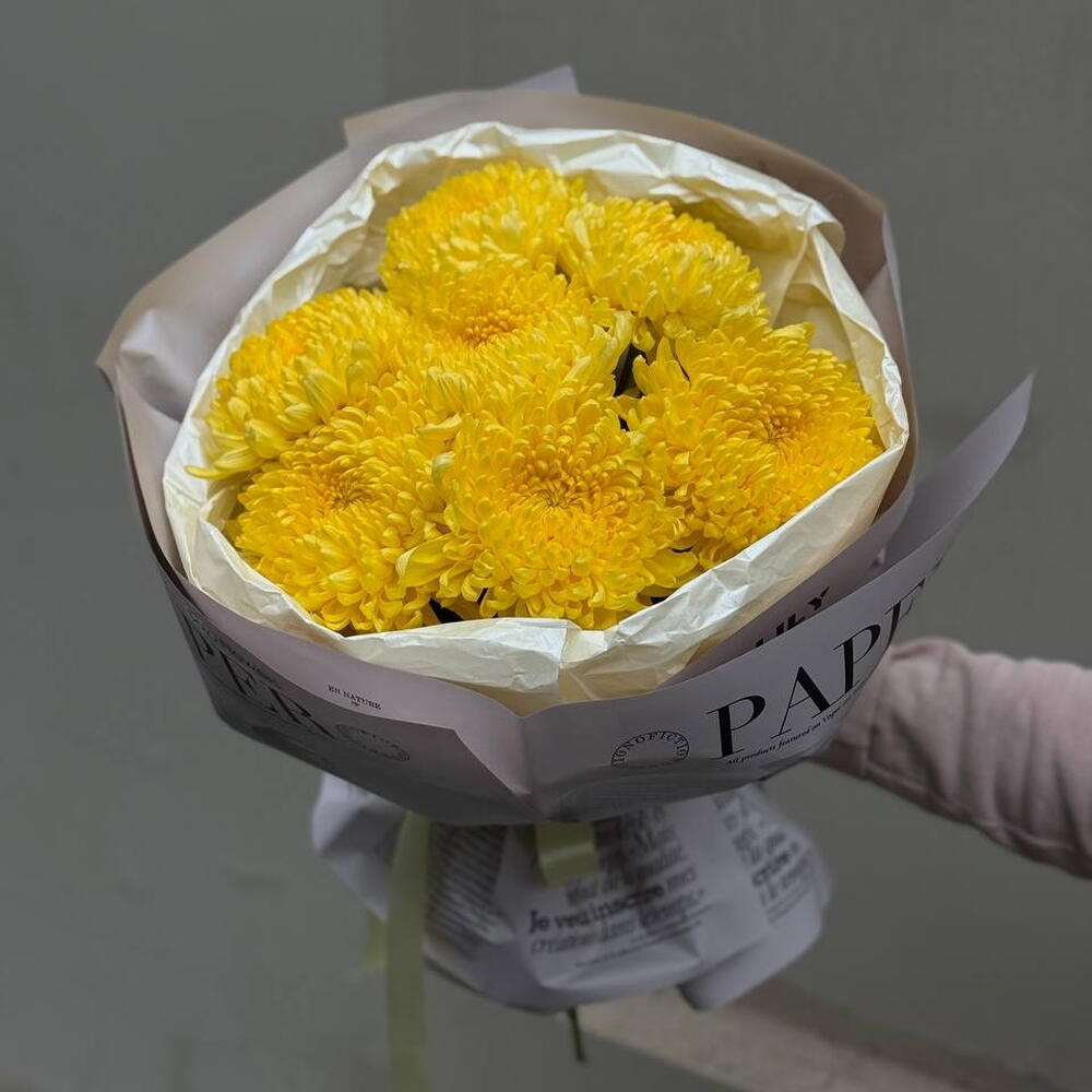 Yellow chrysanthemums bigudi