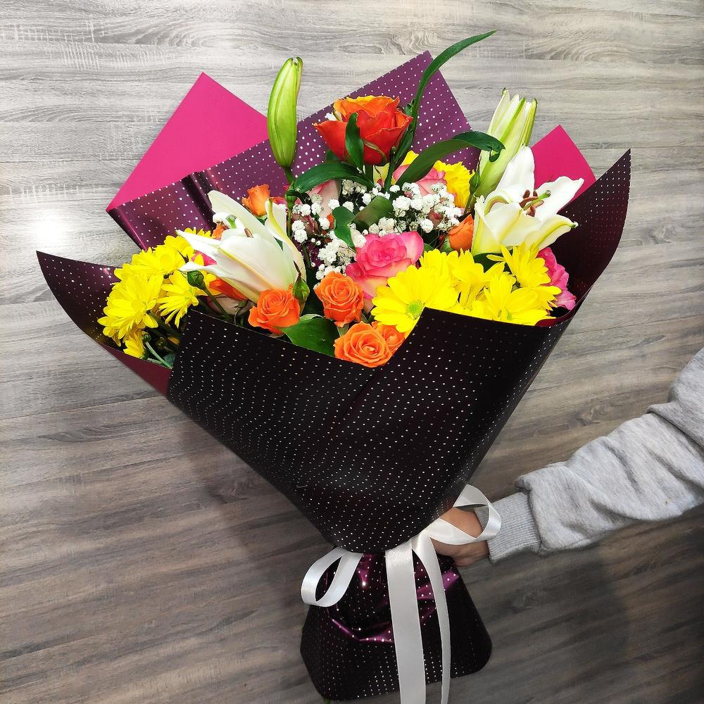 ✅ Букет лилий и роз💐