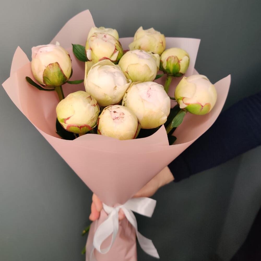Кремовые пионы💟
