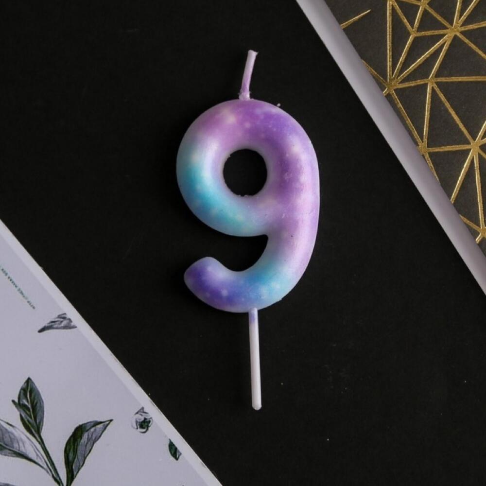 Свеча в торт цифра "9"