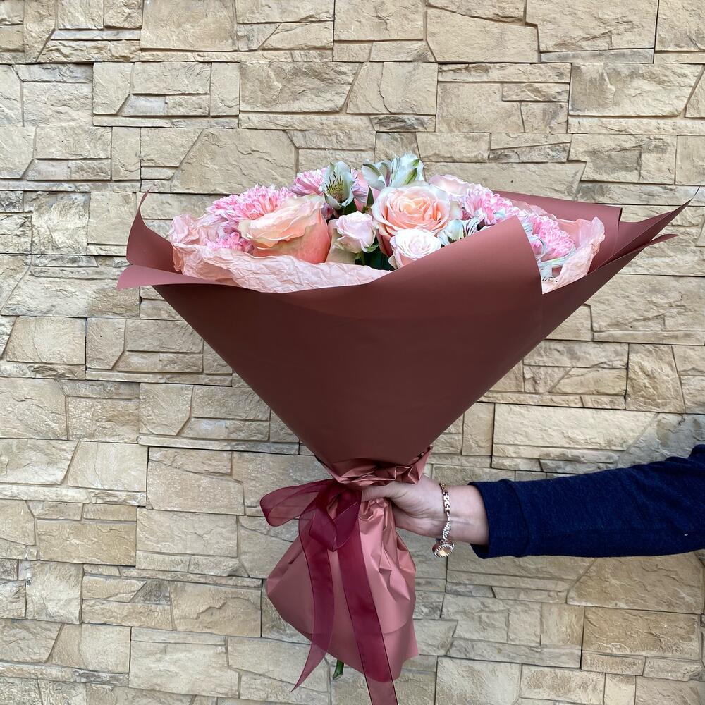 Букет Роза пионовидная с цветами микс, Цветы и подарки Улан-Удэ ...