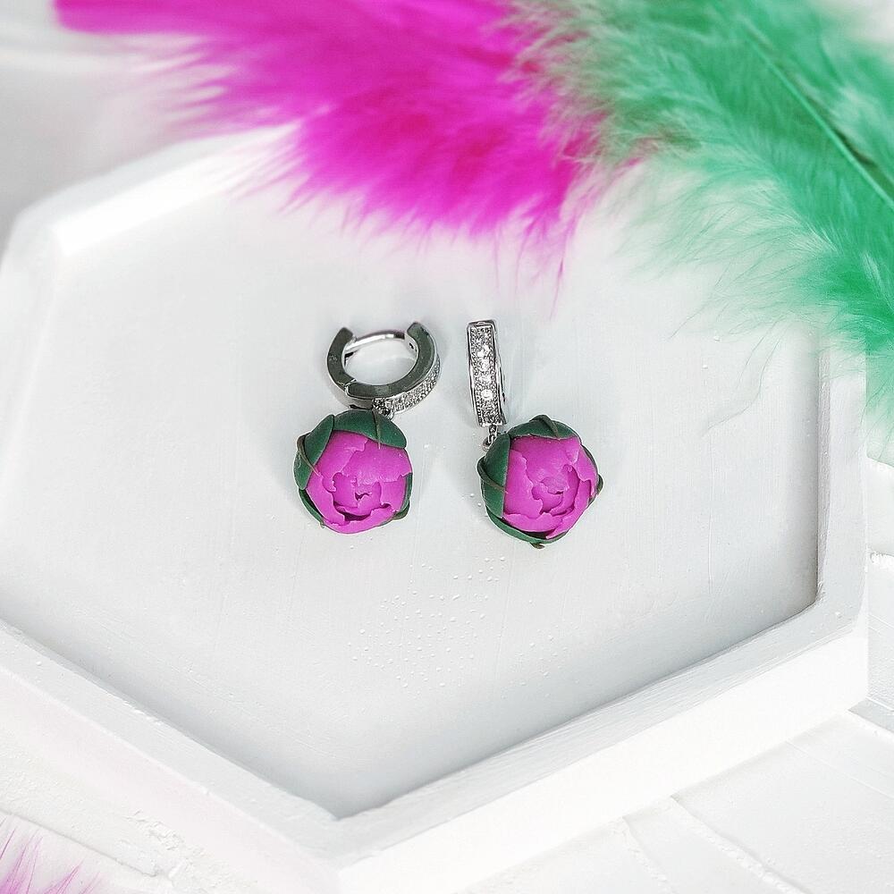 Серьги "peony bud"