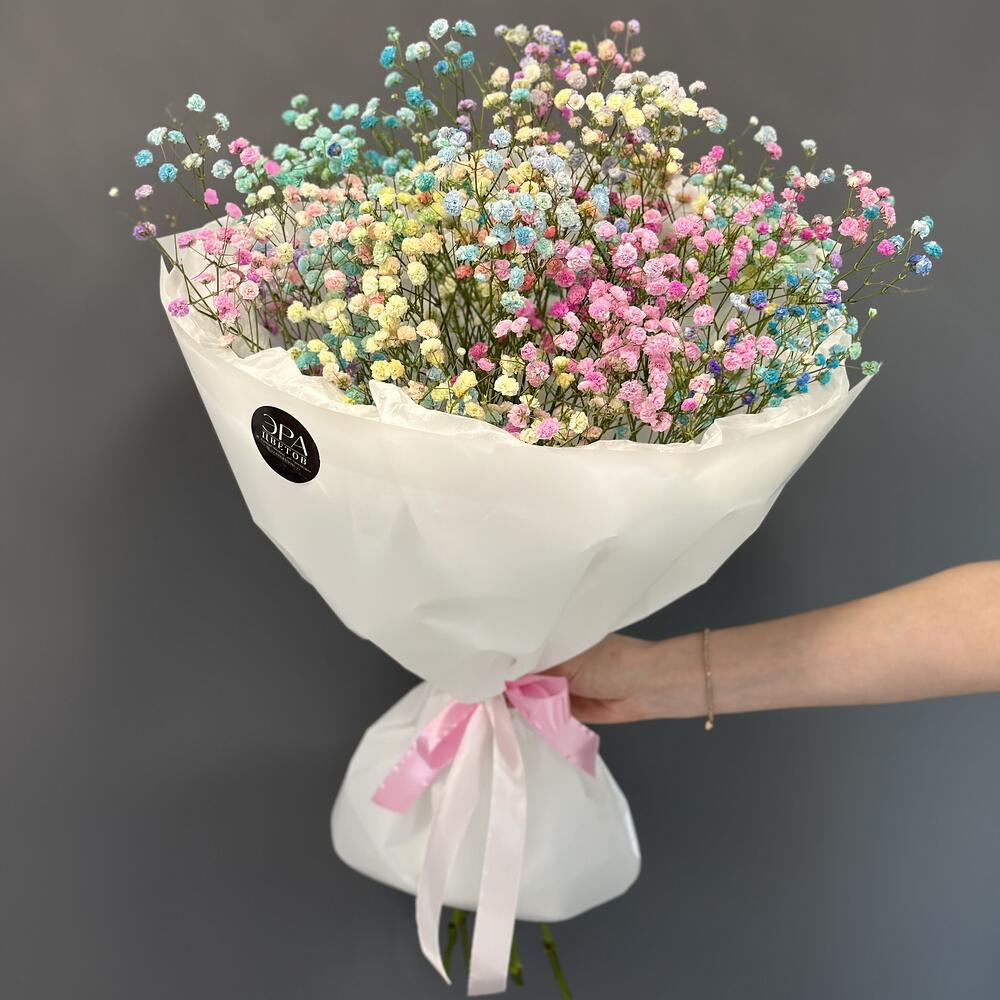 Монобукет из гипсофилы 2
