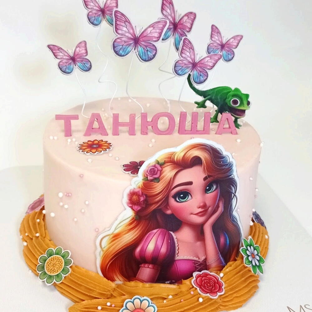 Торт "Бабочки", вес 1,2 кг., на день рождения, девочке, дочке