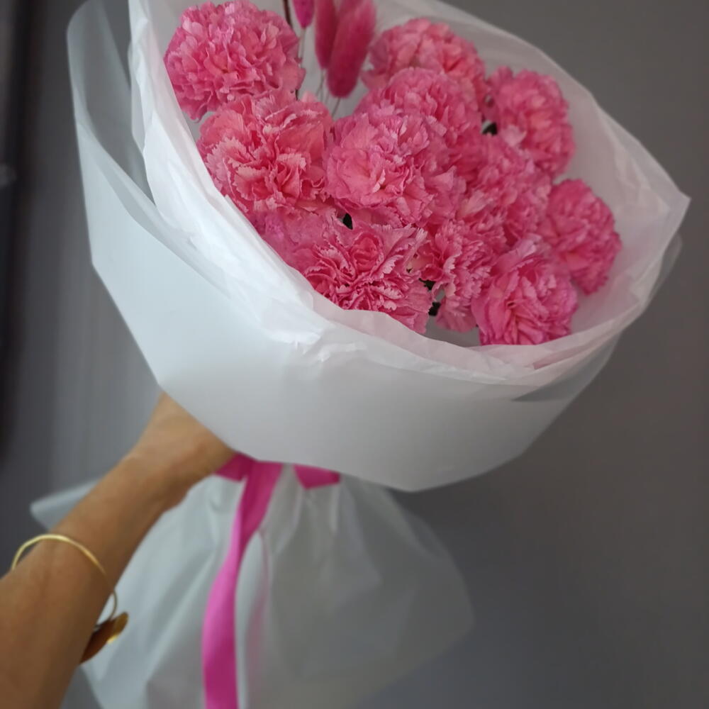 Букет Диантус+Лагурус💝