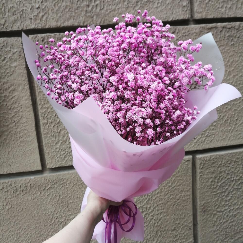 Гипсофила в розовых тонах, Цветы и подарки в Москве, купить по цене ...