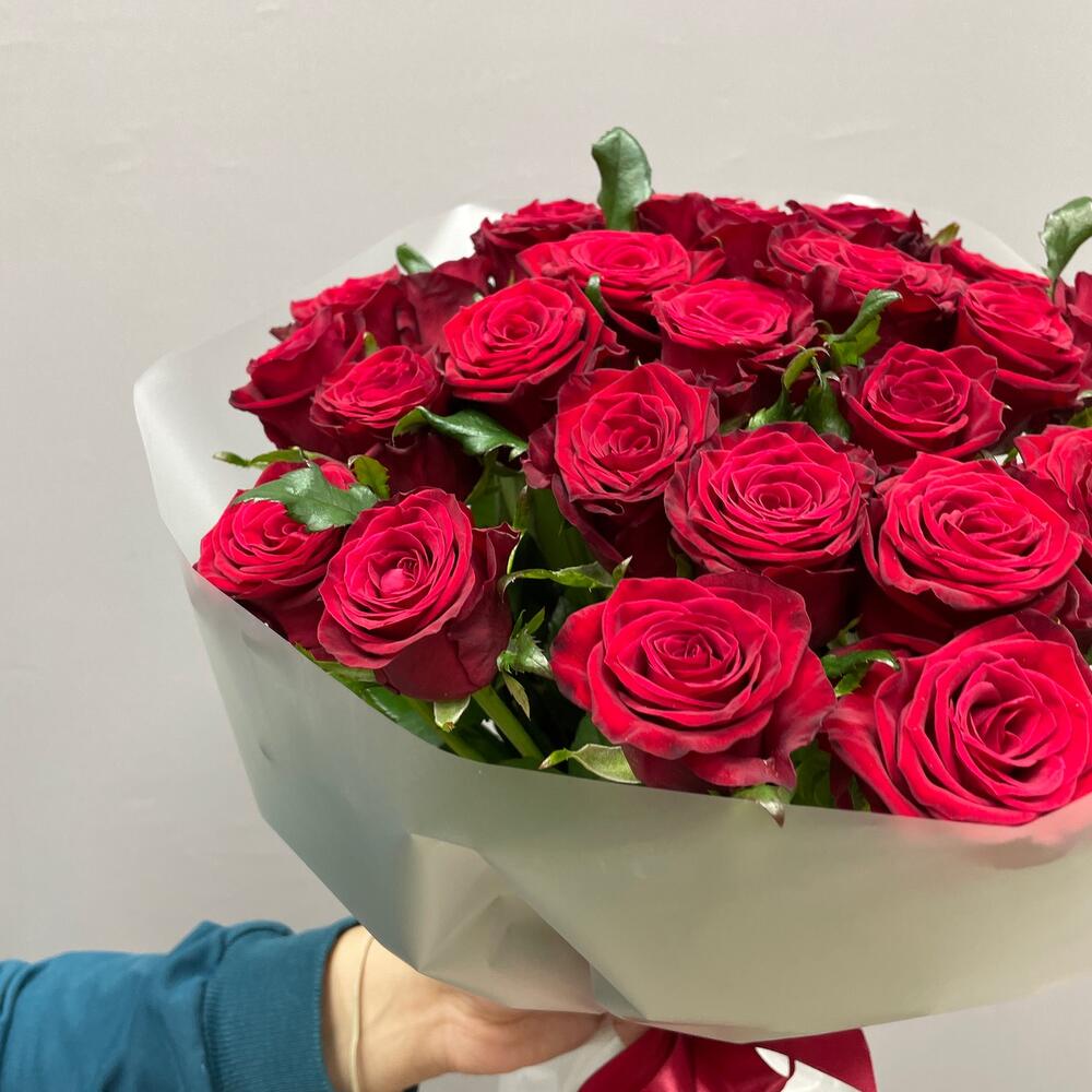 «Империя Роз» 👑🌹 моно букет 25 роз