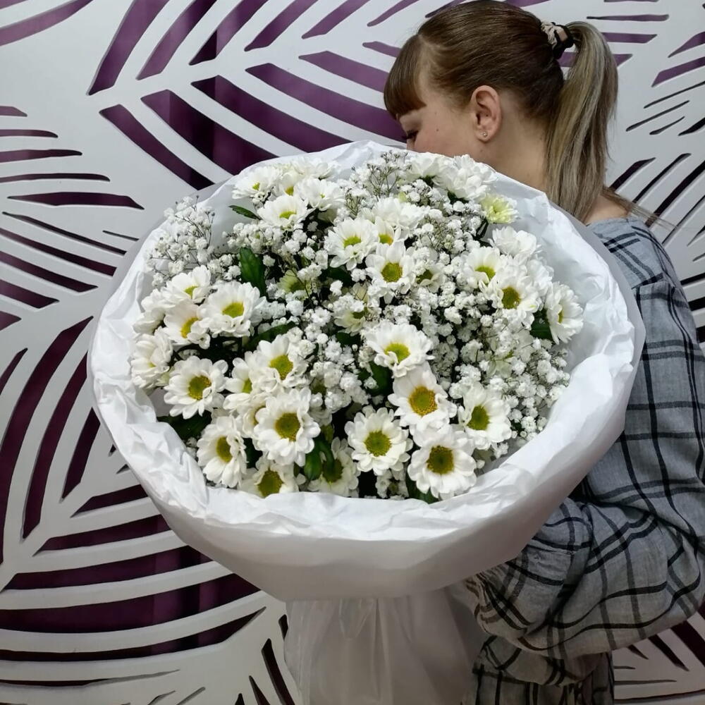 Букет из хризантем Сантини