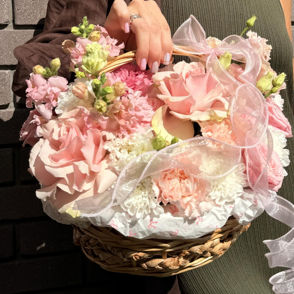 Корзина с розами