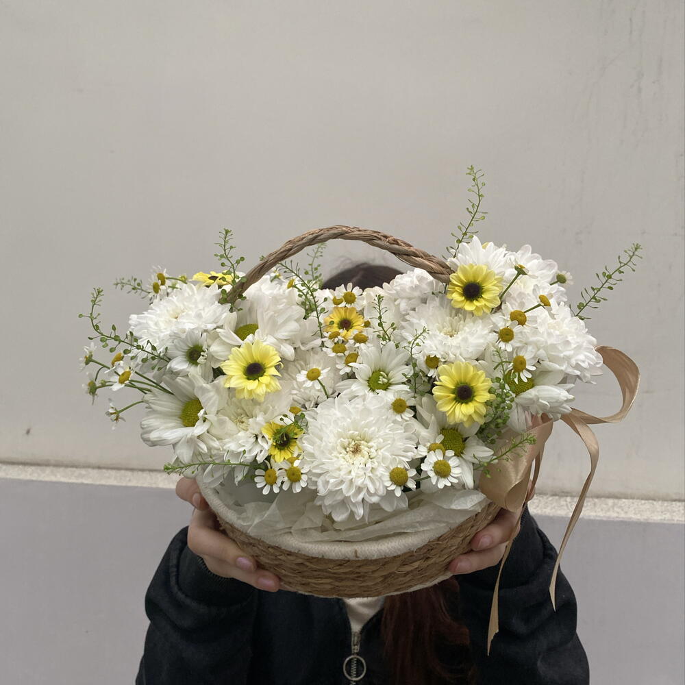 Цветочное лукошко 💛