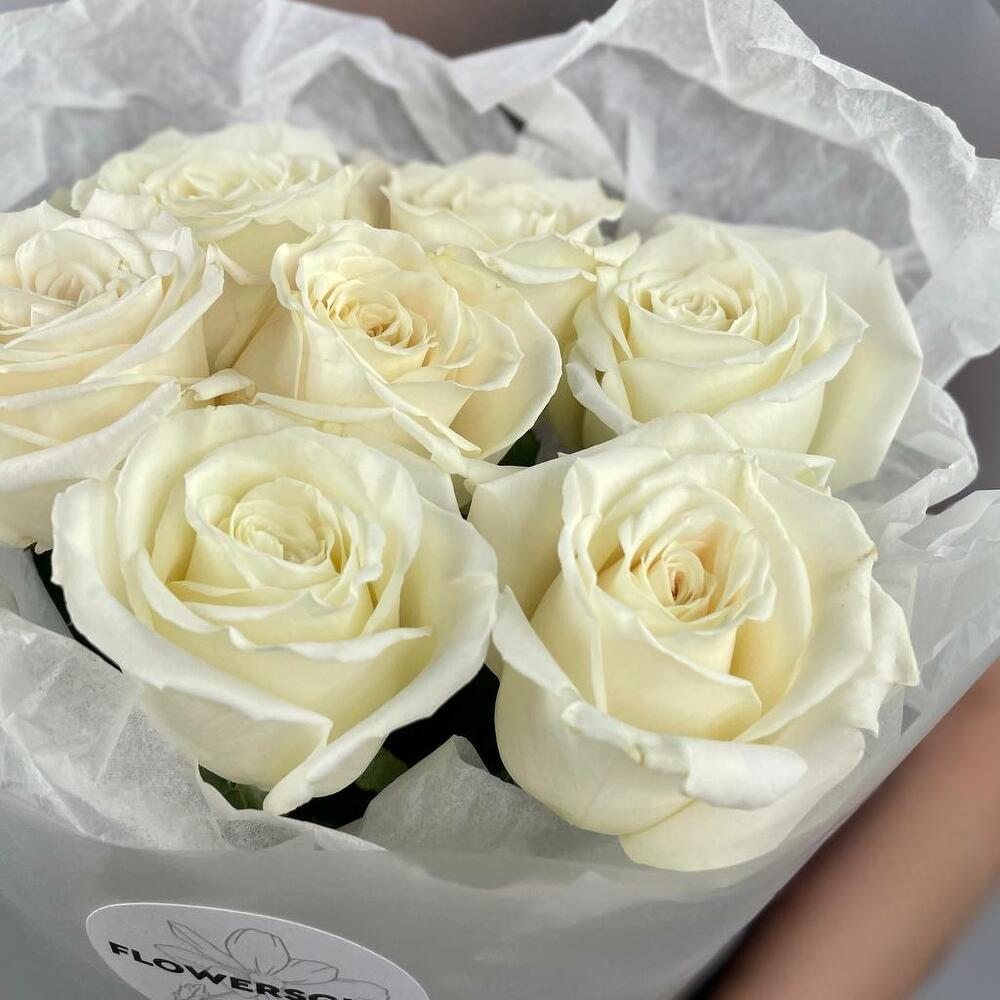 🌹 Букет от Flowersgift из 7 белых роз ▪️ 6