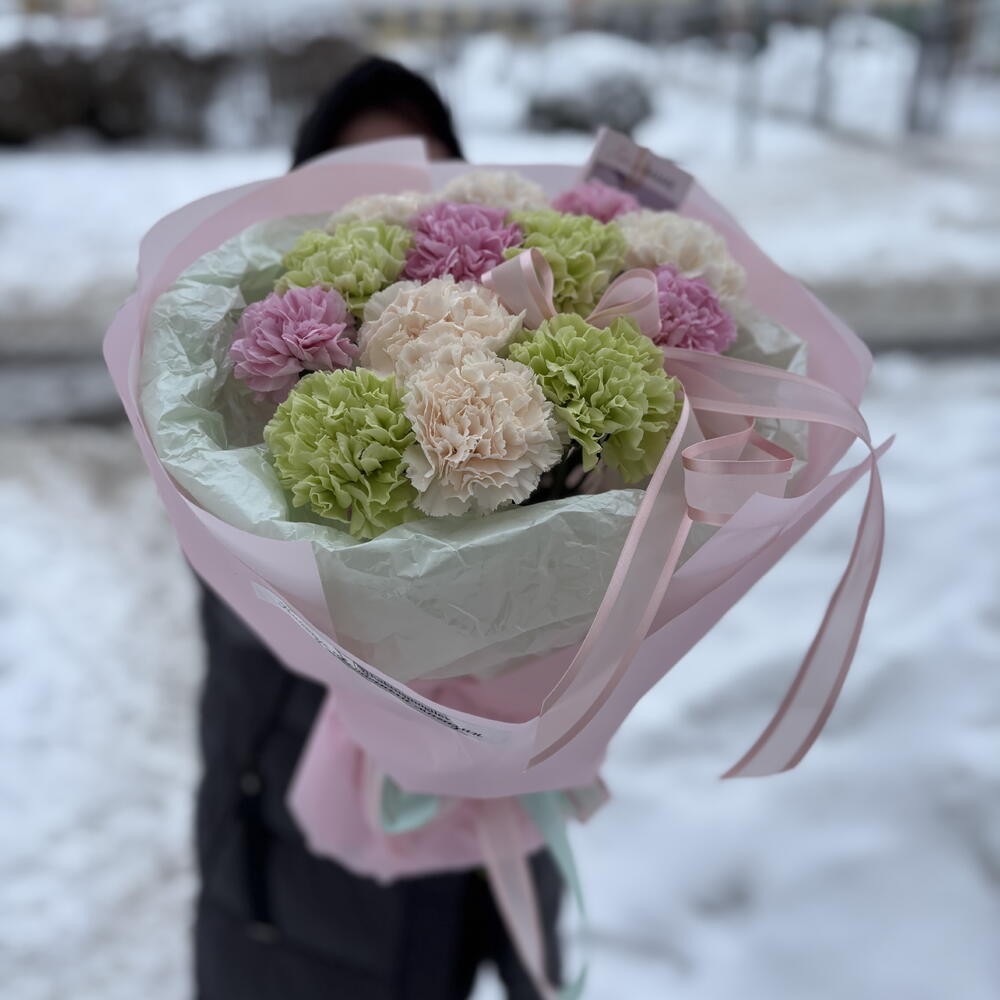 Букет Милашка из цветных диантусов